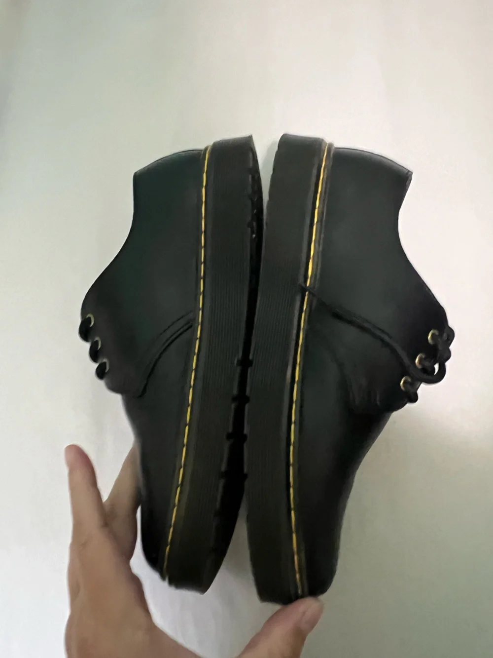 Dr. Martens Black Leather 3-Eye Derby Shoes